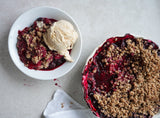 Blackcurrant and Rhubarb Crumble